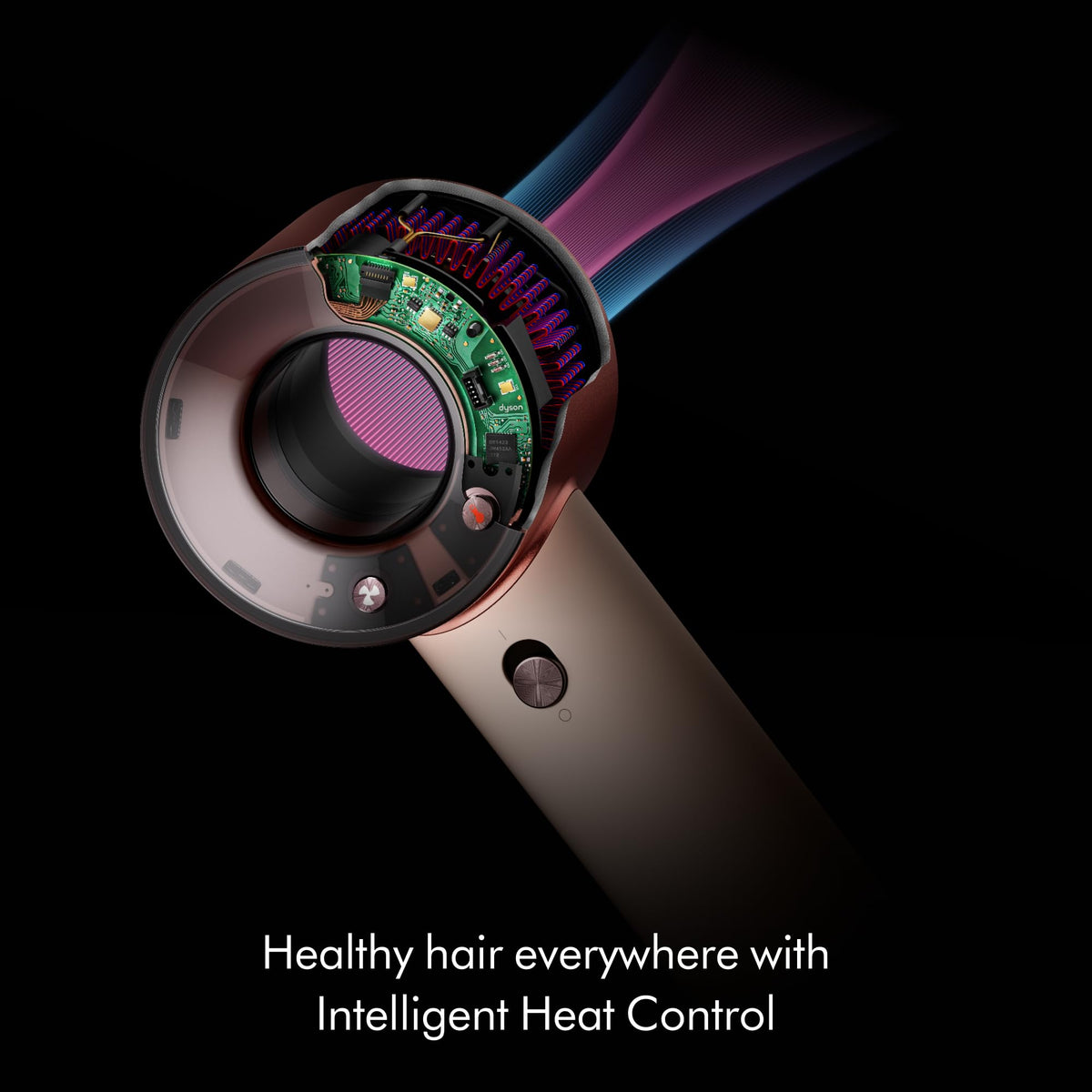 Dyson Supersonic Travel rear view of motor vents highlighting efficient airflow