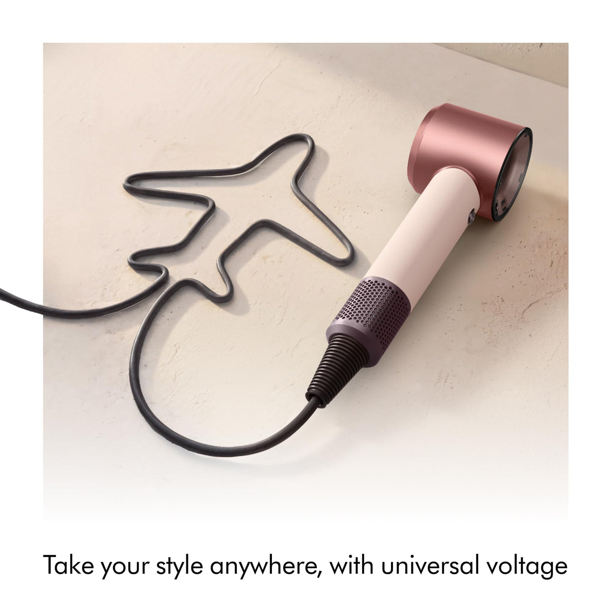Dyson Supersonic Travel close-up of controls and handle for easy operation