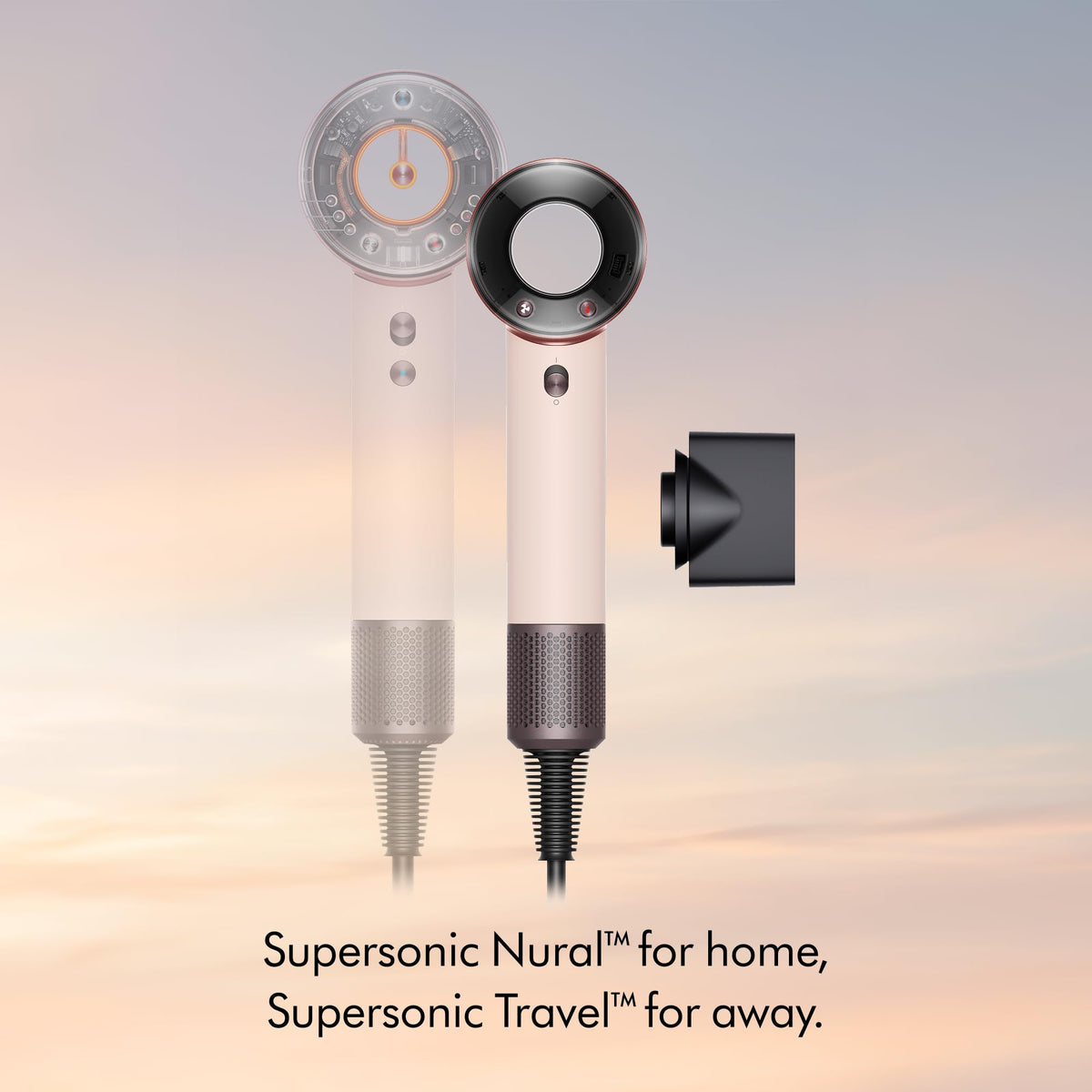 Dyson Supersonic Travel on hotel counter illustrating travel-ready convenience