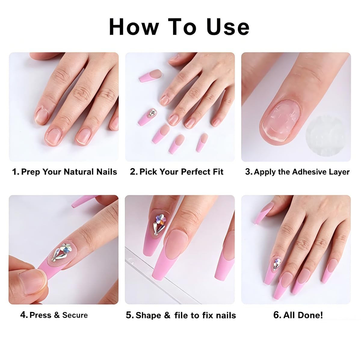 DZPGUONIZ application on hand illustrating quick salon-style results