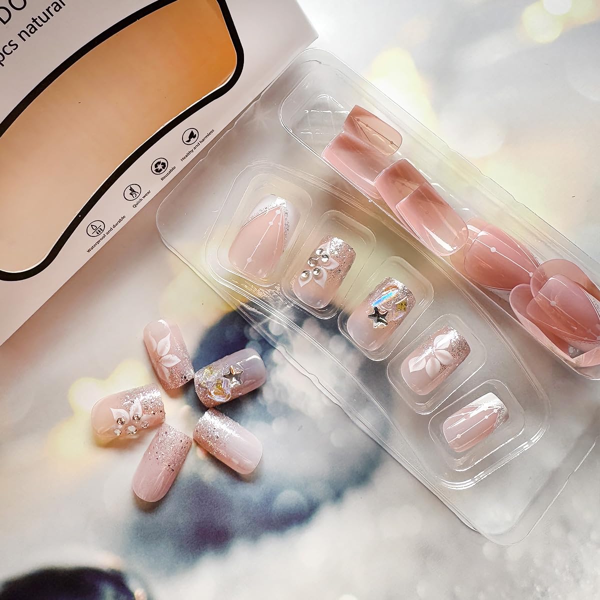DZPGUONIZ jelly adhesive pads and wooden stick displayed for easy application