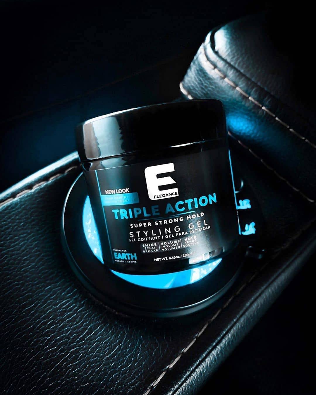E Elegance gel texture close-up highlighting smooth, non-greasy formula