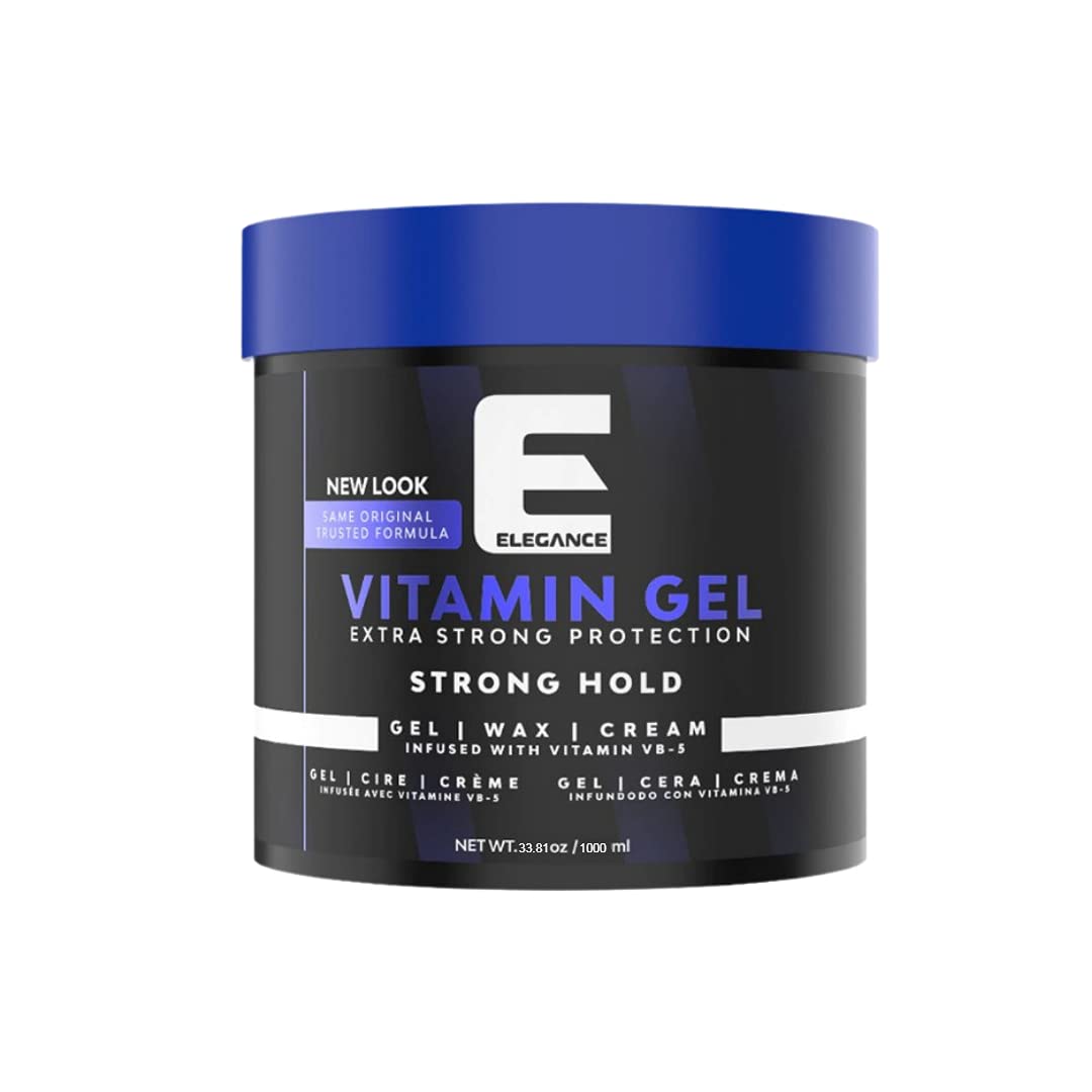 E Elegance front packaging showing 33.8 oz tub and brand benefit
