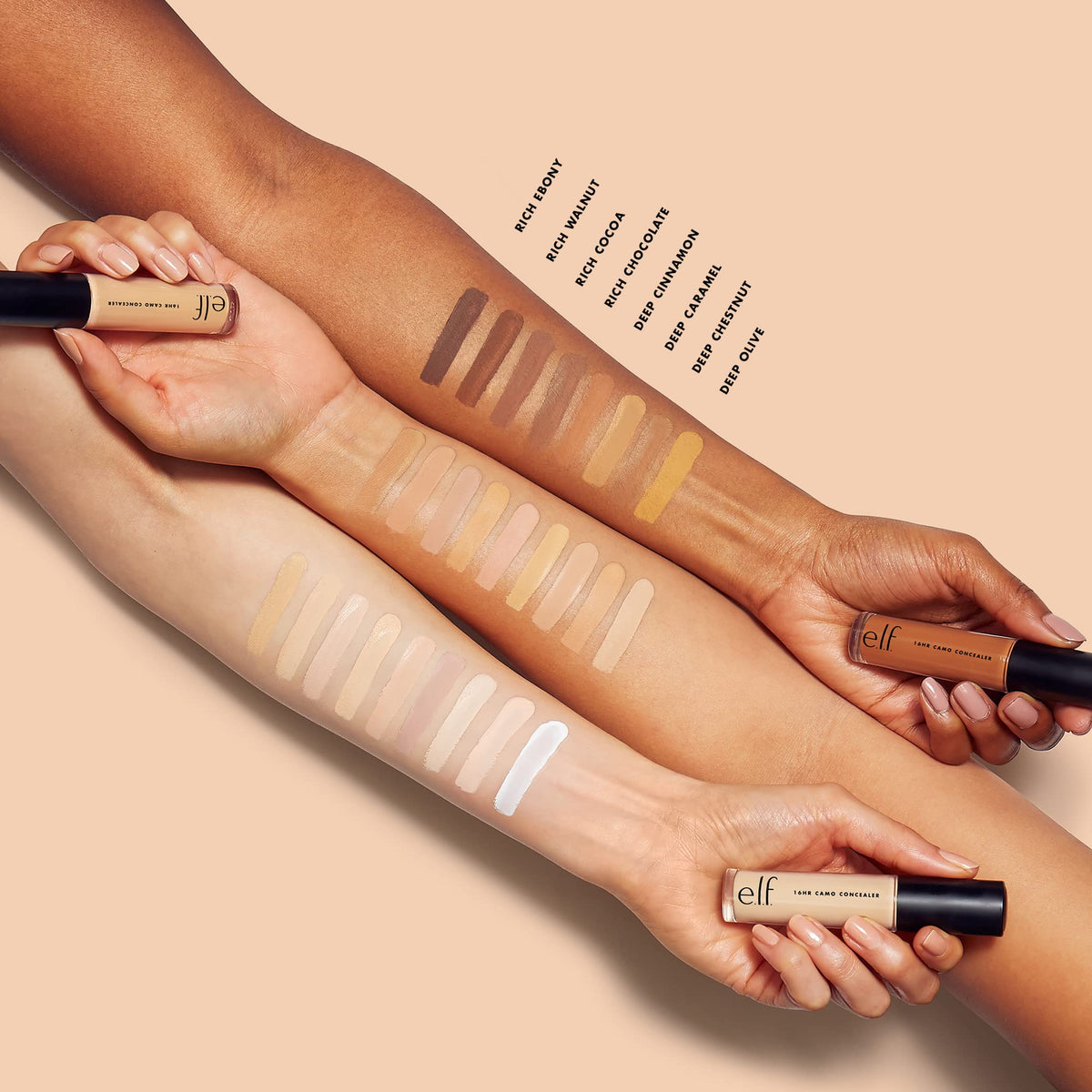 e.l.f. concealer being applied under eye showing natural brightening
