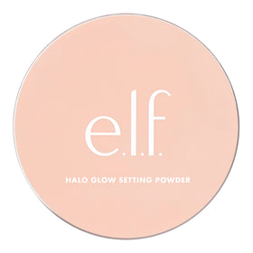 e.l.f. Halo Glow bake technique demonstration with sponge showing crease-resistant long-wear benefit
