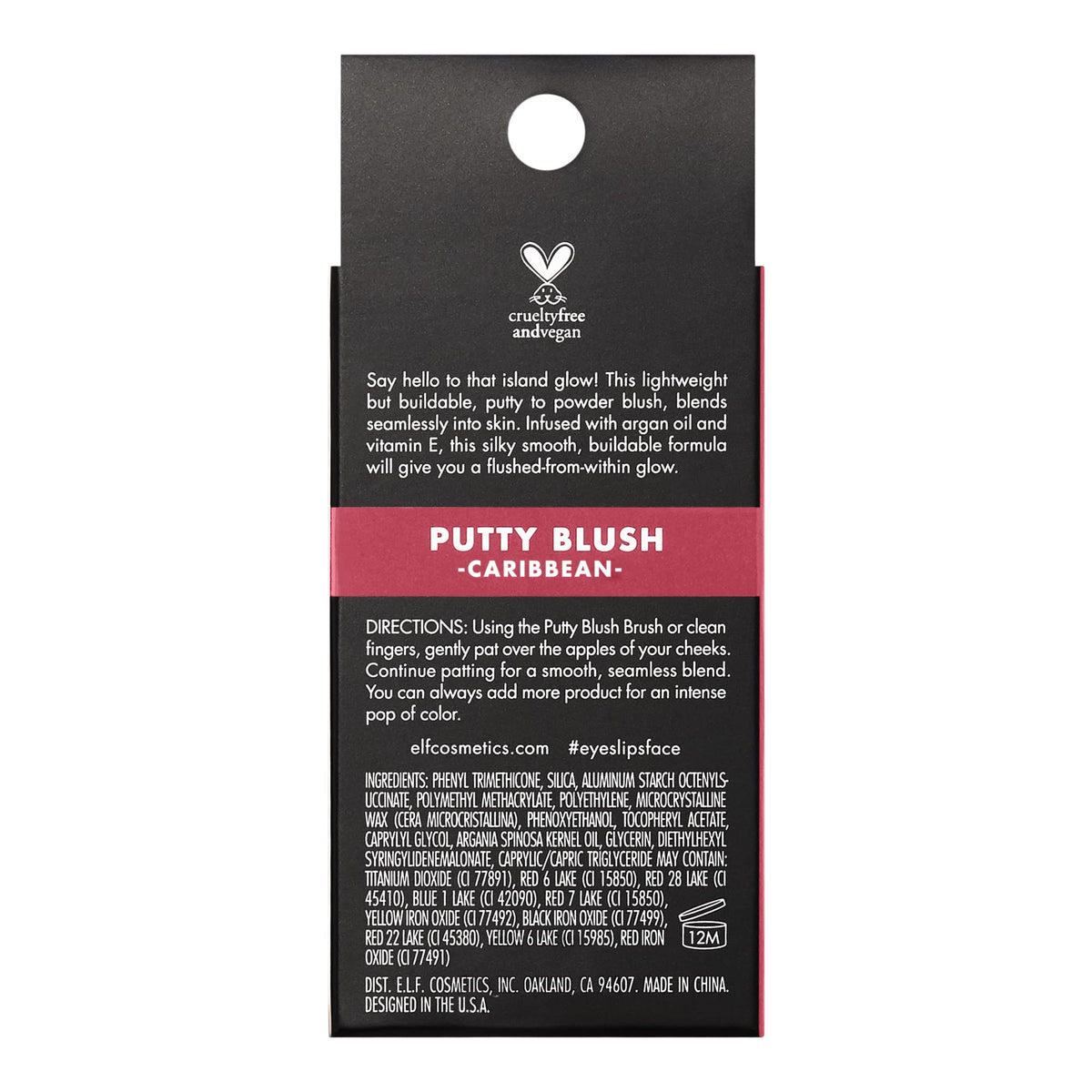 e.l.f. putty blush Caribbean on model in daylight showing warm tropical glow effect