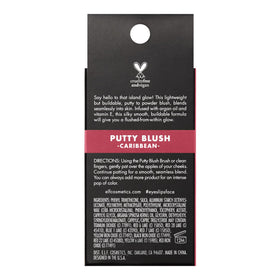 e.l.f. putty blush Caribbean on model in daylight showing warm tropical glow effect