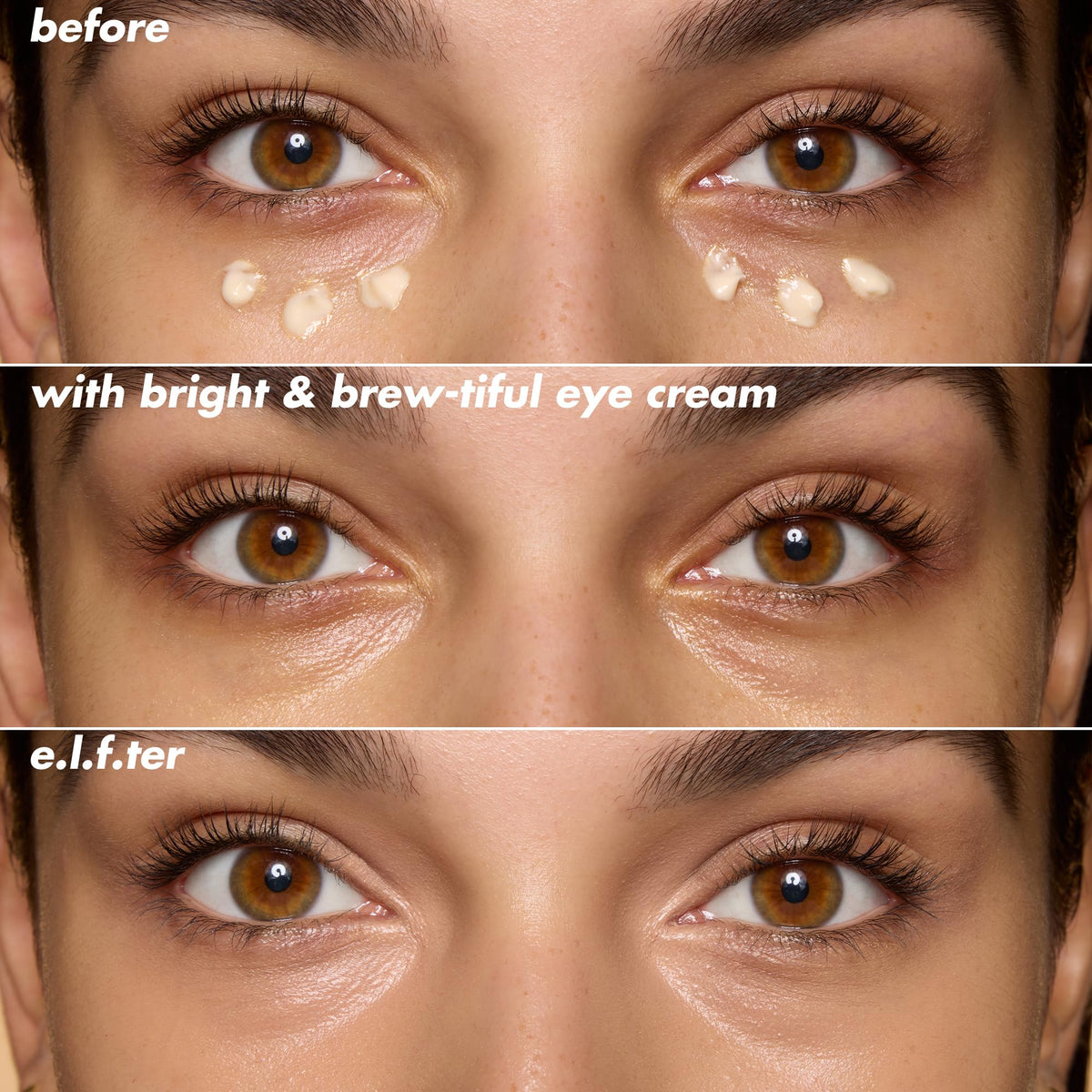 e.l.f. application in morning routine showing refreshed awake appearance