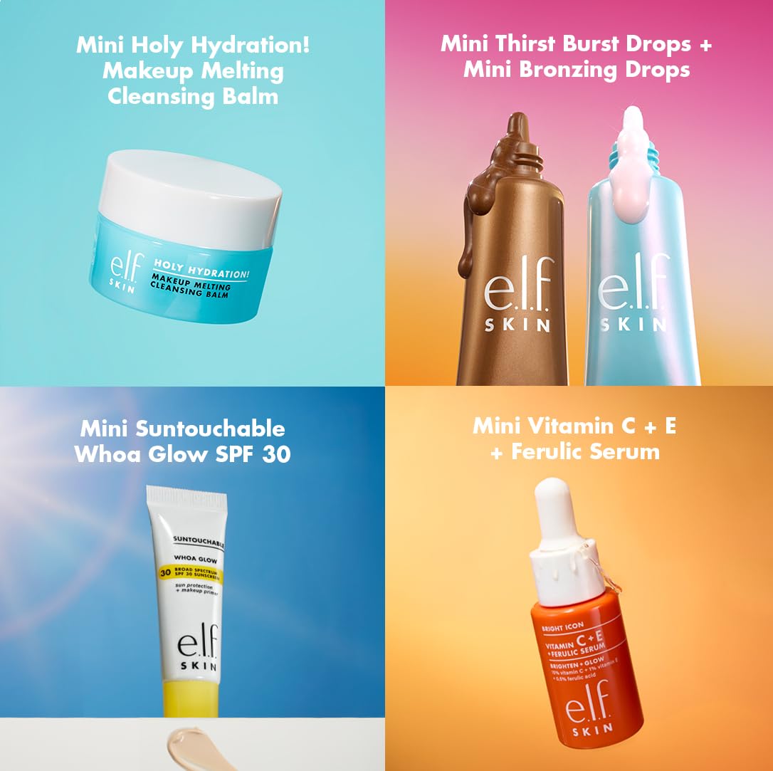 e.l.f. SKIN bronzing drops pipette dispensing a few drops for buildable sun-kissed color
