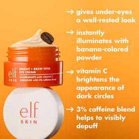 e.l.f. open jar close-up showing lightweight cream texture and smooth finish