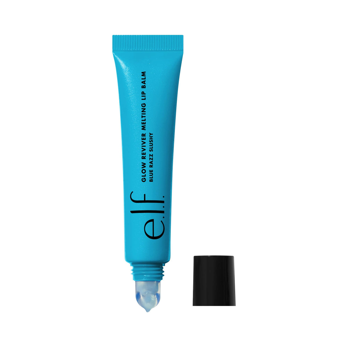 e.l.f. front packaging showing Blue Razz Slushy shade and glossy finish benefit