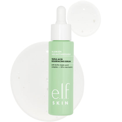 e.l.f. front packaging showing bottle and label for clear overnight treatment