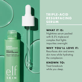 e.l.f. serum on bathroom counter in routine setting conveying gentle nightly care