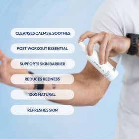 e11ement post-workout refresh used on chest and face after exercise