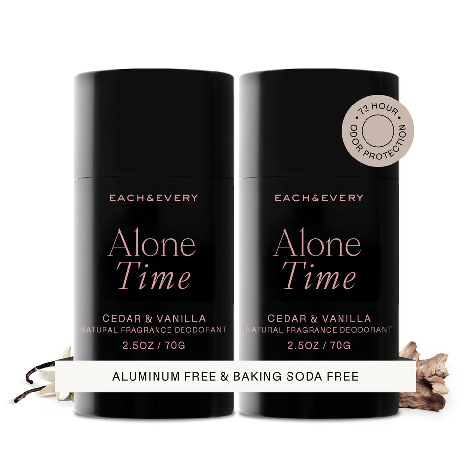 Each & Every front packaging showing cedar vanilla scent and two-pack benefit