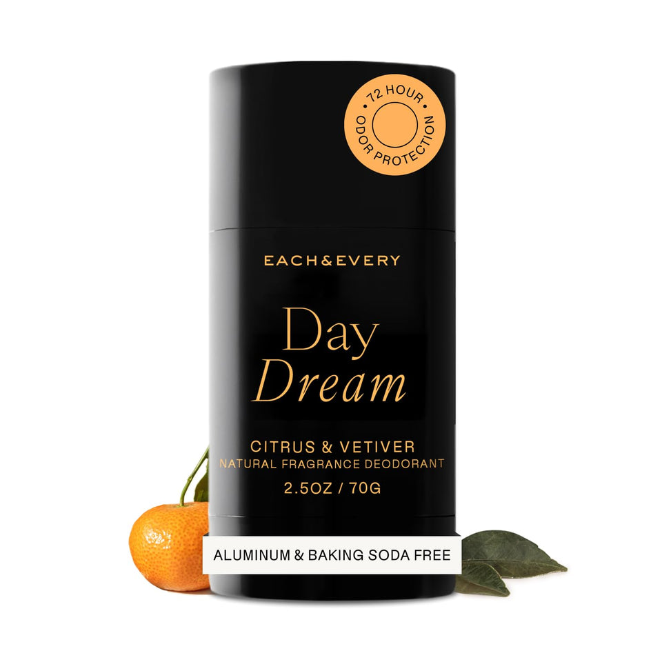 Each & Every front packaging showing Citrus & Vetiver scent and benefits