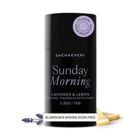 Each & Every front packaging showing lavender scent and clean formula benefit