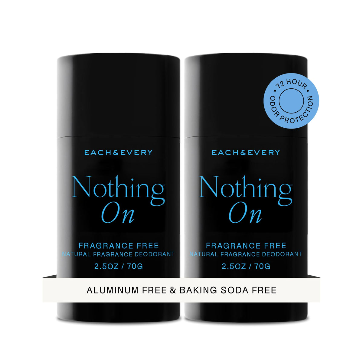 Each & Every front packaging showing unscented stick and benefits