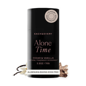Each & Every front packaging showing cedar and vanilla scent, clear ingredient trust