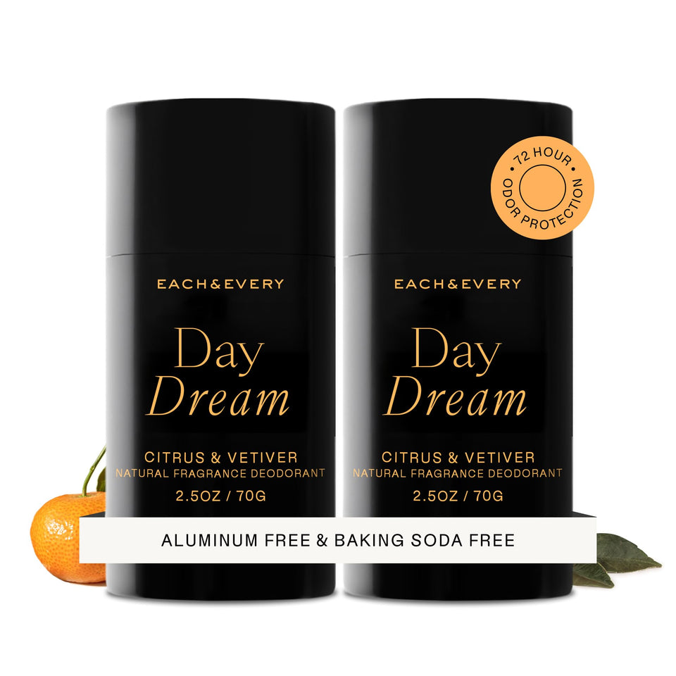 Each & Every front packaging showing citrus vetiver scent and benefits