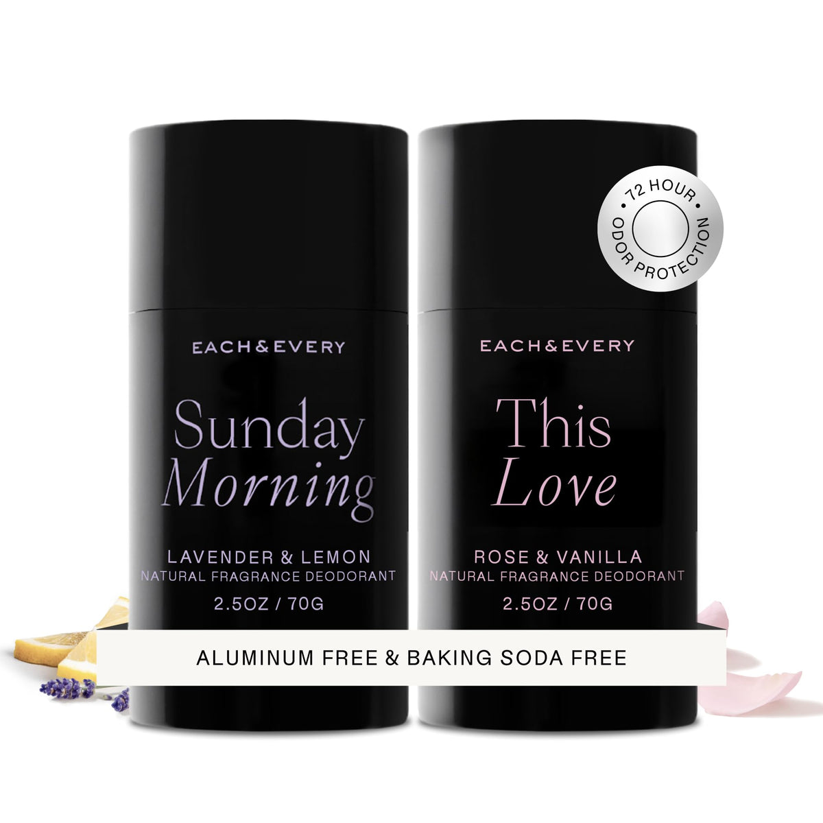 Each & Every front packaging showing both scent sticks and clean ingredients benefit