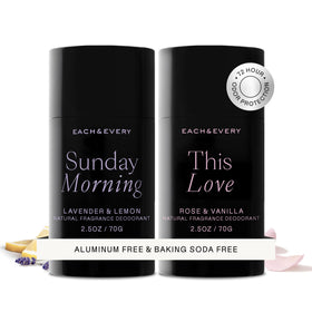 Each & Every front packaging showing both scent sticks and clean ingredients benefit