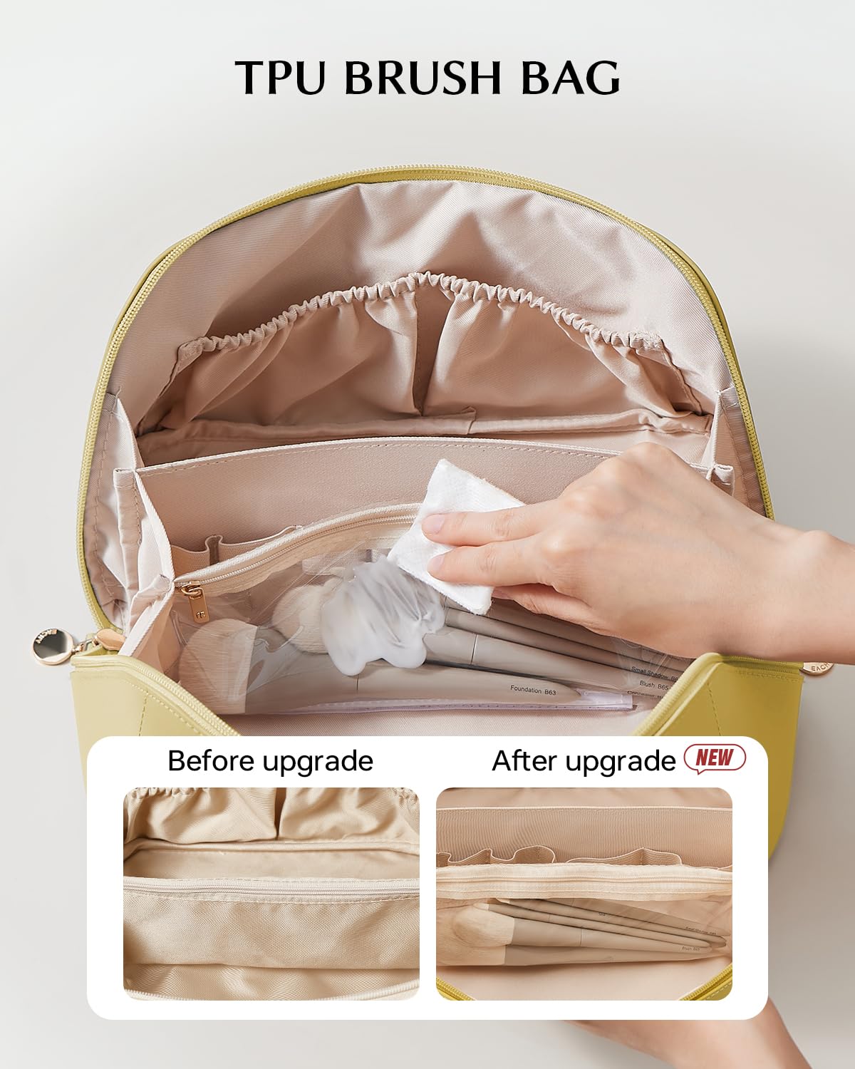 EACHY waterproof TPU brush compartment protecting bristles benefit