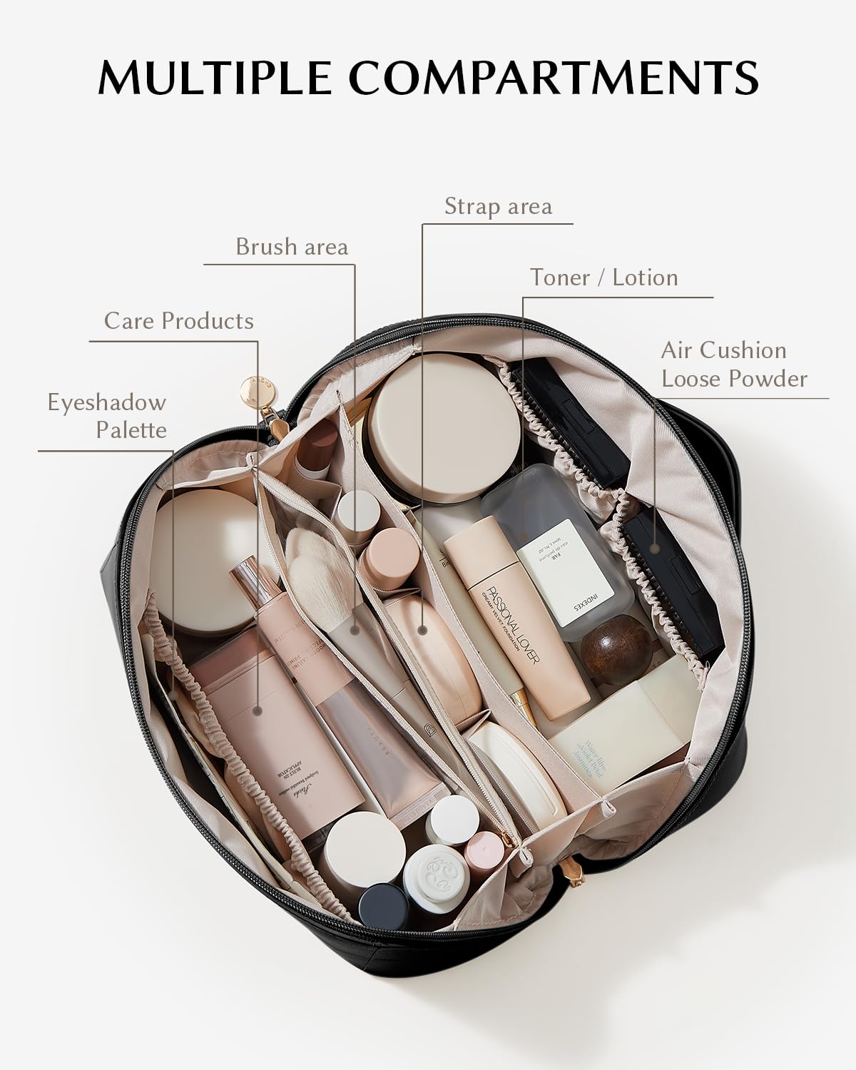 EACHY close-up of waterproof TPU brush compartment protecting brushes