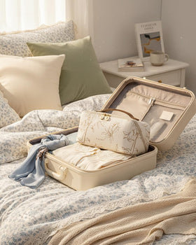EACHY contents arranged to demonstrate seven-day travel packing