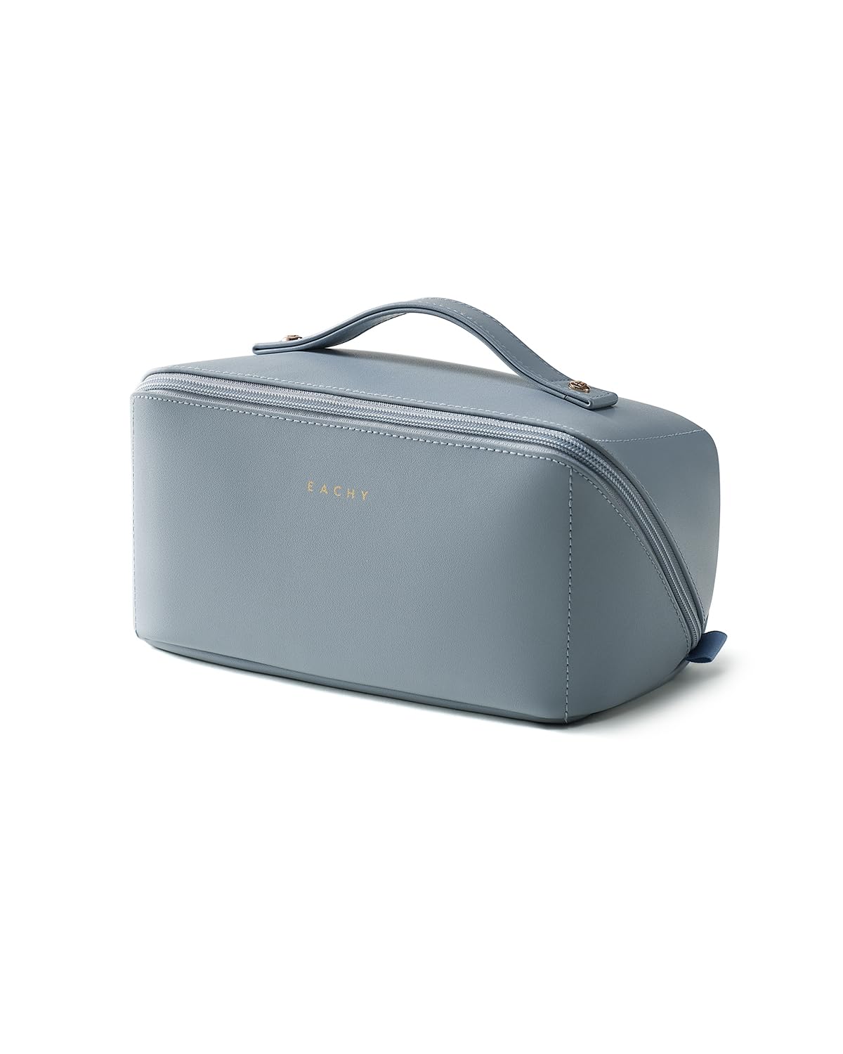 EACHY front view of waterproof PU leather bag showing sleek exterior and handle, protects items