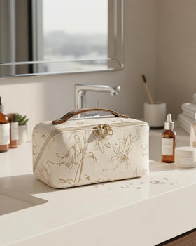 EACHY in suitcase to show scale and travel-ready capacity
