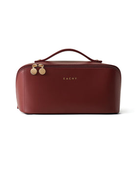 EACHY on a bathroom counter staged with toiletries to show travel-ready convenience