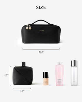 EACHY on bathroom counter lifestyle scene showing easy-clean PU exterior