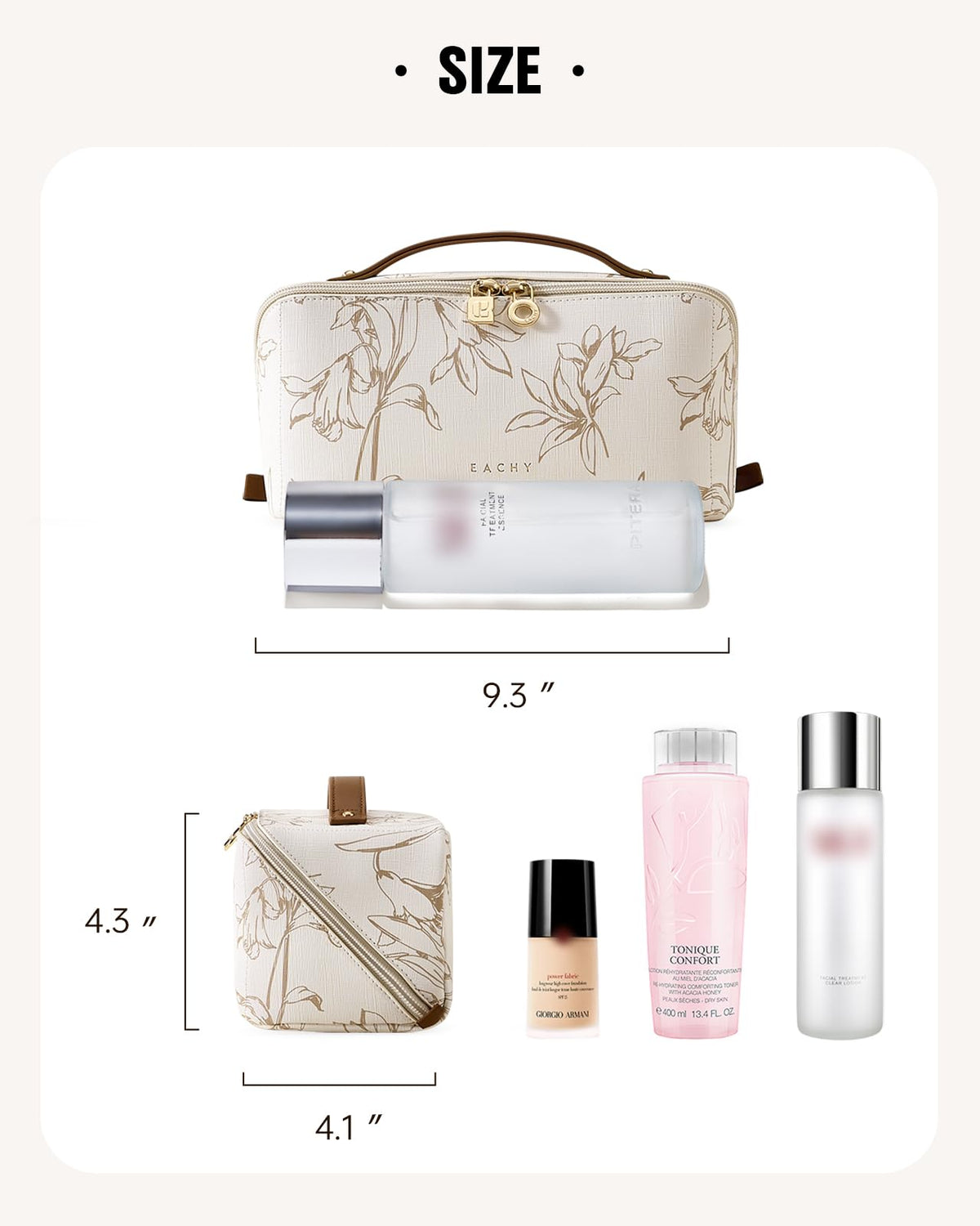 EACHY bag packed with toiletries ready for a weekend trip for convenience