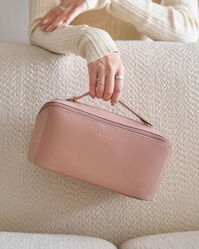 EACHY packed in a suitcase demonstrating travel-friendly organization and portability