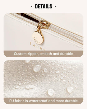 EACHY handle and zipper detail for convenient grab-and-go use