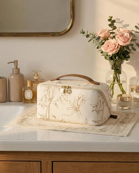 EACHY placed on bathroom counter showing stylish practical lifestyle use