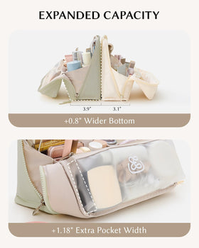 EACHY TPU-covered brush pouch isolating brushes from clean items