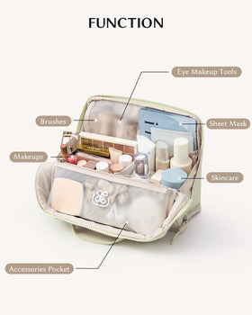 EACHY water-resistant fabric close-up protecting cosmetics from spills