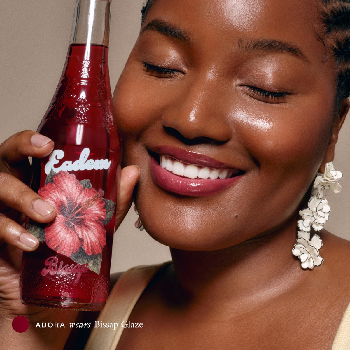 EADEM application on fingers demonstrating creamy spread and easy, smooth coverage benefit