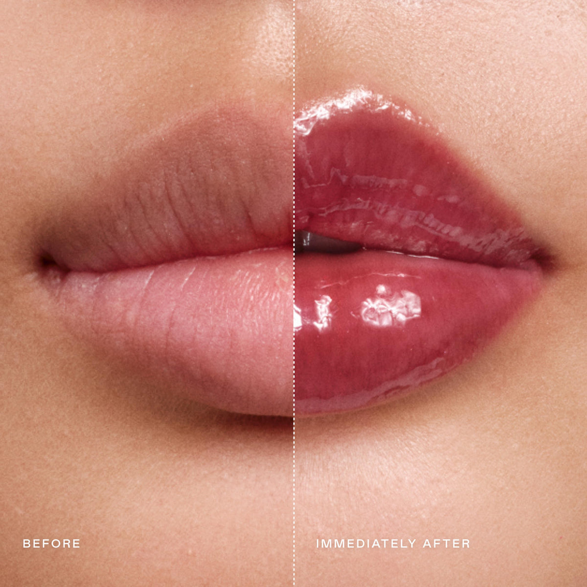 EADEM Bissap Glaze texture close-up showing glossy plum finish and moisturizing appeal