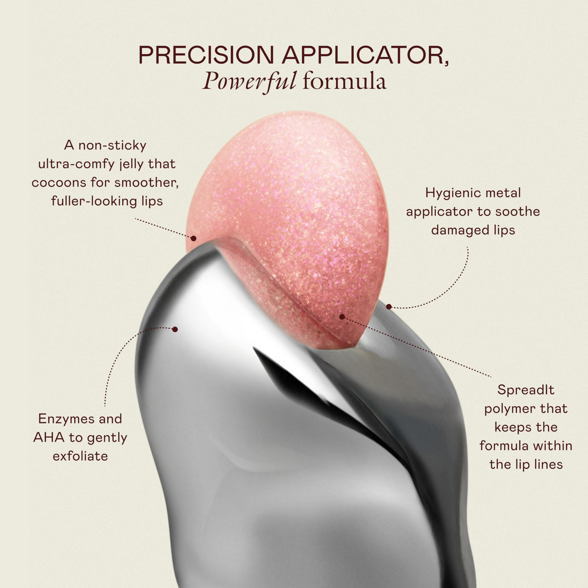 EADEM fingertip applying balm demonstrating easy smooth application