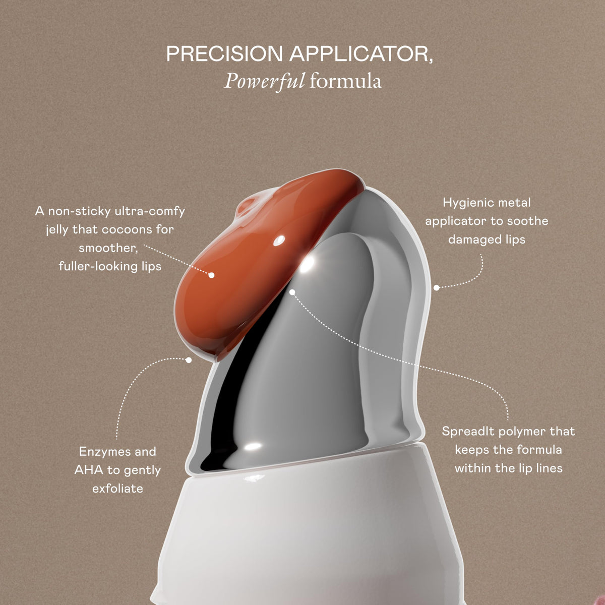 EADEM Le Chouchou applied on lips demonstrating smoother, hydrated lip surface