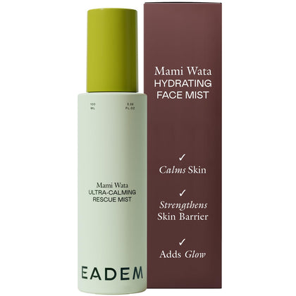 EADEM front packaging showing 100 ml mist and clear label benefit
