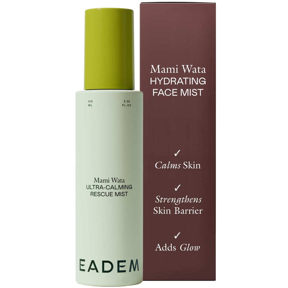 EADEM front packaging showing 100 ml mist and clear label benefit