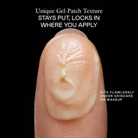 EADEM gel-patch texture on skin illustrating long-contact formulation benefit