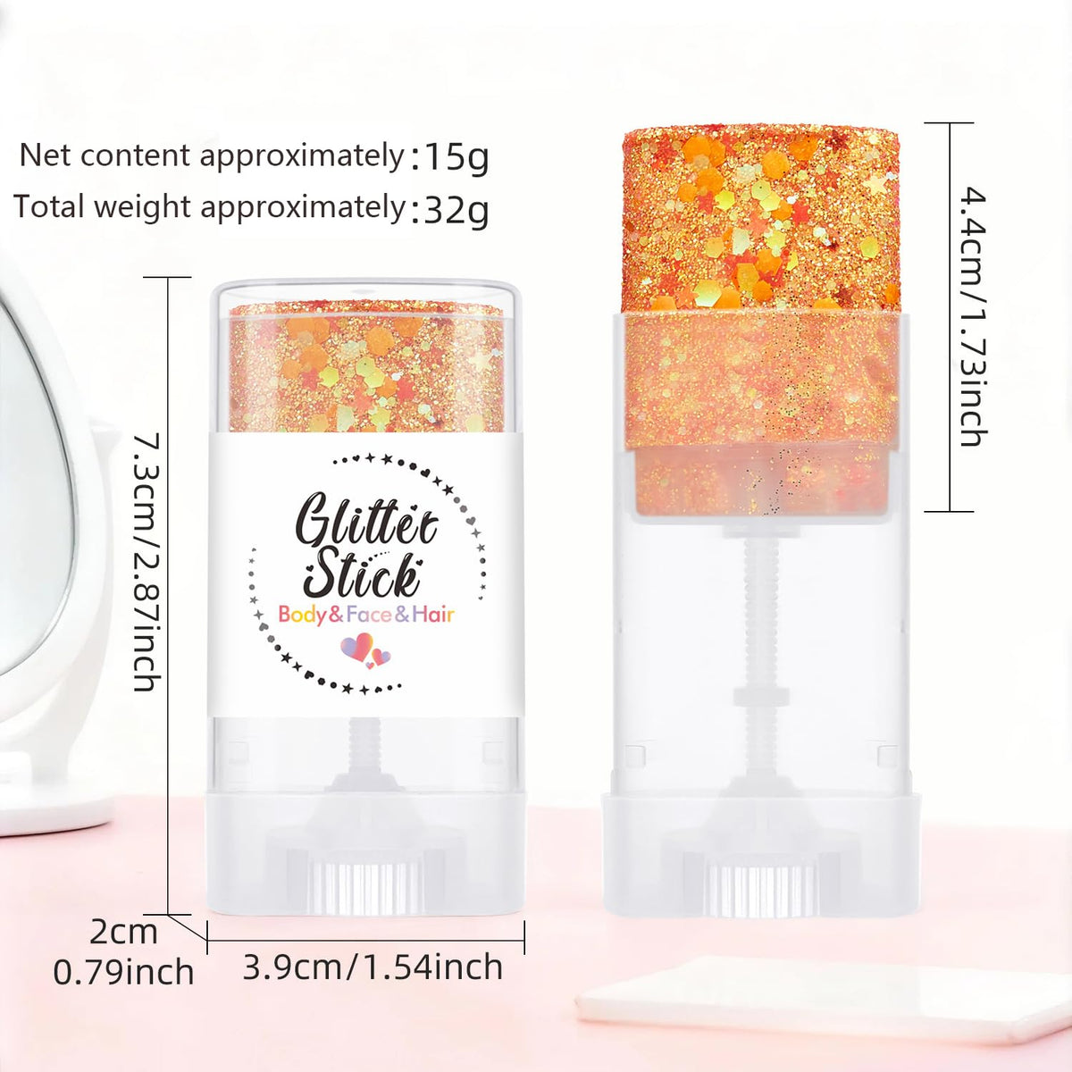EAEVDJ glitter stick in festival setting conveying bold, eye-catching finish