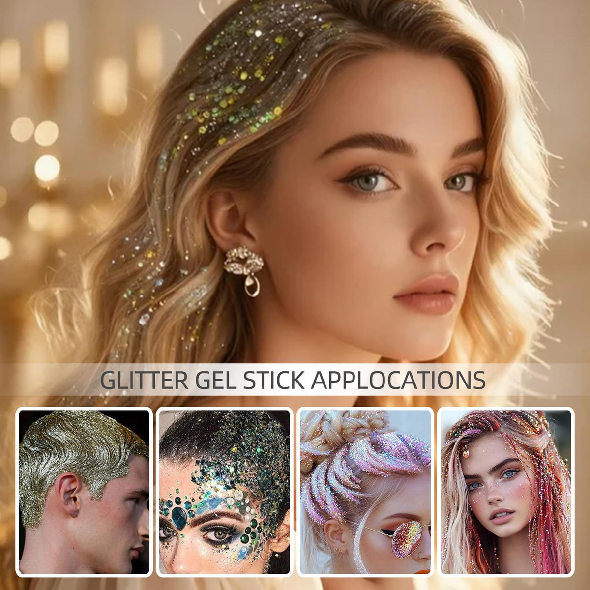 EAEVDJ glitter gel texture close-up highlighting multi-dimensional shimmer