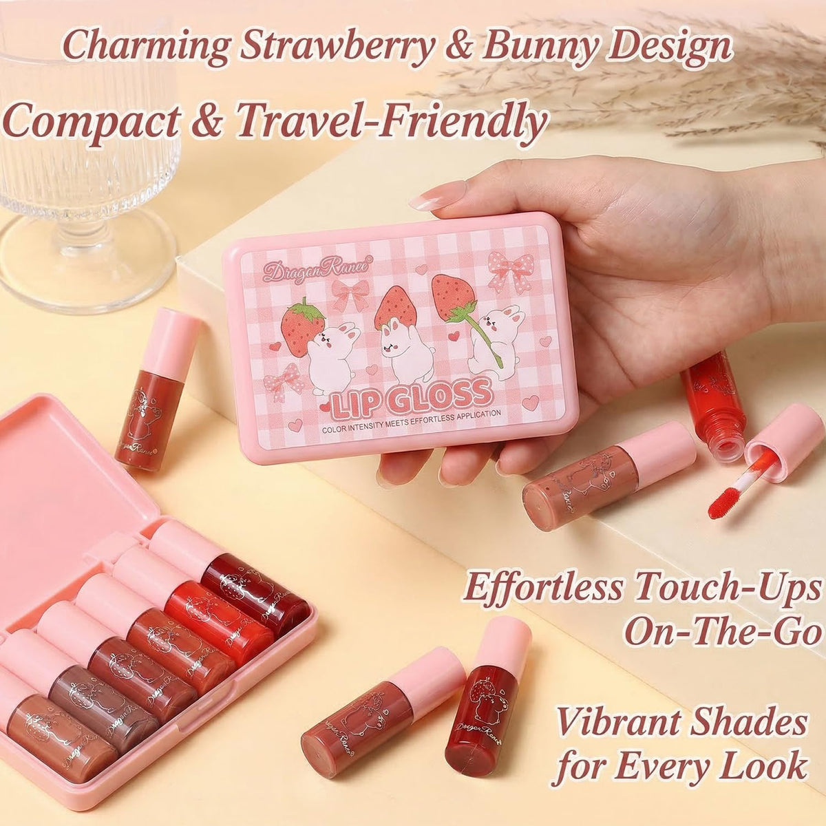 Eakroo application on lips before and after showing moisturizing effect
