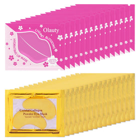 Eakroo front packaging showing both lip and eye mask kit, convenient value pack benefit